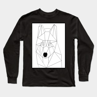 Geometric Animals : Wolf Long Sleeve T-Shirt